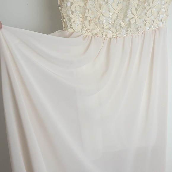 Fairycore Embroidered Lace Semi-sheer Dress Women's Size M* - Picture 3 of 11